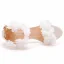 Charmant Blanche Appliques Chaussure De Mariée 2023 Bride Cheville 8 cm Talons Aiguilles Peep Toes / Bout Ouvert Chaussure De Mariée Talons Hauts