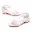 Schöne Weiß Spitze Blumen Brautschuhe 2025 Knöchelriemen Peeptoes Low Heel Hochzeit Sandaletten Hochhackige