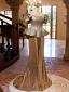 Scintillantes Doré Paillettes Robe De Bal 2024 Trompette / Sirène De l'épaule Manches Courtes Dos Nu Train De Balayage Promo Robe De Ceremonie