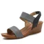 Roman Black Street Wear Summer Womens Sandals 2022 5 cm Wedges Open / Peep Toe Sandals