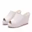 Roman White Street Wear Womens Sandals 2025 10 cm Wedges Open / Peep Toe Sandals