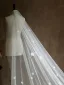 Luxury / Gorgeous White Handmade  Appliques Chapel Train 3.5 m Wedding Veils 2025