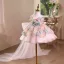 Flower Fairy Blushing Pink Beading Appliques Sequins Birthday Short Flower Girl Dresses 2025 Ball Gown Scoop Neck Sleeveless Backless Tulle