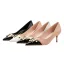 Fashion Black Rivet Evening Party Pumps 2022 6 cm Stiletto Heels Pointed Toe Pumps High Heels