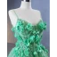 High-end Green Beading Appliques Sequins Prom Dresses 2023 A-Line / Princess Spaghetti Straps Sleeveless Backless Floor-Length / Long Prom Formal Dresses