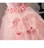 Chic / Belle Rougissant Rose Noeud Appliques Robe De Bal 2024 Robe Boule Bustier Sans Manches Dos Nu Train De Balayage Promo Robe De Ceremonie