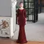 Sparkly Black Sequins Evening Dresses 2022 Trumpet / Mermaid Scoop Neck 1/2 Sleeves Floor-Length / Long Evening Party Formal Dresses