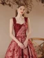 Chic / Beautiful Burgundy Sequins Printing Prom Dresses 2023 A-Line / Princess Off-The-Shoulder Short Sleeve Backless Floor-Length / Long Formal Dresses