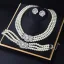 Élégant Blanche Perle Faux Diamant Mariage Colliers Boucles D'Oreilles Accessorize Bracelets 2023