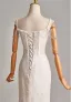 Simple Ivoire Perle Paillettes En Dentelle Légère Robe De Mariée 2025 Trompette / Sirène Bretelles Spaghetti Sans Manches Dos Nu Train De Balayage
