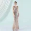 Sparkly Black Sequins Evening Dresses 2022 Trumpet / Mermaid V-Neck Beading Sleeveless Floor-Length / Long Evening Party Formal Dresses