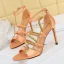 Sexy Silver Evening Party Rhinestone Womens Sandals 2022 9 cm Stiletto Heels Open / Peep Toe Sandals High Heels