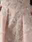 Vintage / Retro Blushing Pink Beading Sequins Satin Birthday Flower Girl Dresses 2024 Ball Gown Scoop Neck Sleeveless Backless Floor-Length / Long