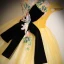 Elegant Gold Beading Sequins Lace Flower Prom Dresses 2024 Ball Gown Strapless Sleeveless Bow Backless Floor-Length / Long Prom Formal Dresses