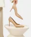 Schöne Nude Handgefertigt Lackleder Ball Pumps 2024 Leder 8 cm Stilettos Spitzschuh Pumps Hochhackige