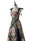 Vintage / Retro Black Printing Prom Dresses 2024 A-Line / Princess Spaghetti Straps Sleeveless Backless Floor-Length / Long Prom Formal Dresses