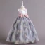 Chic / Beautiful Red Glitter Printing Birthday Flower Girl Dresses 2024 Ball Gown Scoop Neck Sleeveless Sash Bow Floor-Length / Long