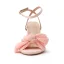 Sexy Gold Street Wear Bow Womens Sandals 2022 Ankle Strap 10 cm Thick Heels Open / Peep Toe Sandals High Heels