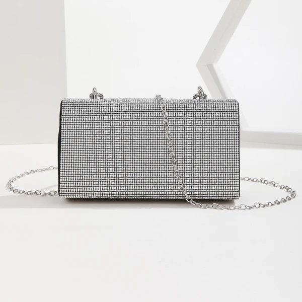Sparkly Fashion Rhinestone Black Evening Party Clutch Bags 2023