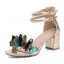 Chic / Belle Argenté Papillon Promo Sandales Femme 2023 Bride Cheville 7 cm Talons Épais Peep Toes / Bout Ouvert Sandales Talons Hauts