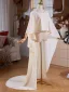 Vintage / Retro Ivory Scoop Neck Long Sleeve Prom shawl 2025