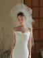 Fashion White Puffy Tulle Wedding Veils 2025