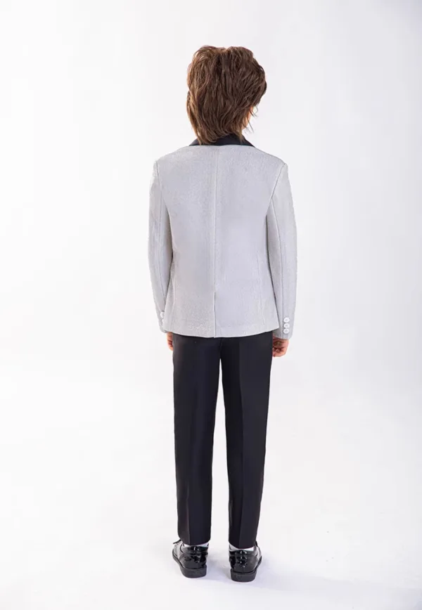 Black Long Sleeve Wedding Boys Wedding Suits 2025 Body Jewellery Coat Pants Shirt Tie Vest Boys Wedding Suits