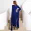 Vintage / Originale Bleu Roi Robe De Soirée 2022 Trompette / Sirène Encolure Dégagée Manches Longues Longue Soirée Robe De Ceremonie
