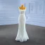 Haut de Gamme Ivoire Perle En Dentelle Fleur Robe De Mariée 2023 Trompette / Sirène Encolure Carrée Sans Manches Ceinture Dos Nu Tribunal Train Mariage