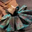Vintage / Retro Dark Green Sequins Embroidered Prom Flower Girl Dresses 2022 A-Line / Princess Scoop Neck Satin Short Sleeve Short Flower Girl Dresses