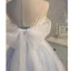 Chic / Belle Bleu Ciel Volants Perle En Dentelle Fleur Anniversaire Robe De Fête 2022 Princesse Bretelles Spaghetti Sans Manches Dos Nu Noeud Longue Cocktail Robe De Ceremonie