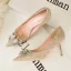 Charming Champagne Rhinestone Butterfly Evening Party Pumps High Heels 2022 7 cm Stiletto Heels Pointed Toe Pumps