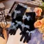 Vintage Audrey Hepburn-Stil Schwarz Handgefertigt Schleife Hochzeit Brauthandschuhe 2026