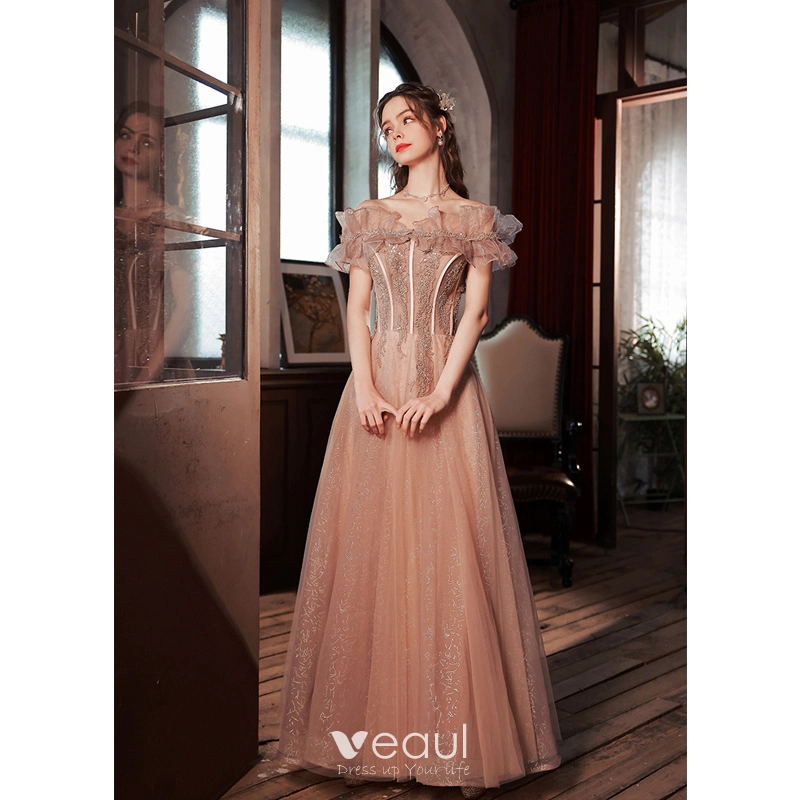 elegant nude dress Nana Jacqueline | Women's | Neva Sequin Maxi Dress (Nude) main image 1