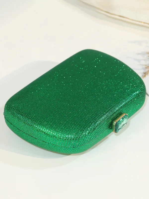 Enkel Bling Bling Grønn Paljetter Ball Clutch Veske 2023