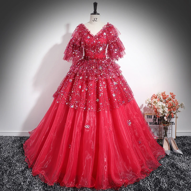 strapless open back dress Buy Sherri Hill 55240 - Star Embellished Long Dress 12 / Red/Silver
