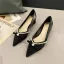 Schöne Burgunderrot Abend Perle Schleife Pumps 2022 5 cm Thick Heels Spitzschuh Pumps Hochhackige
