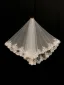 High-end White Handmade  Lace Flower Bridal Wedding Veils 2025