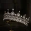 Baroque Silver Rhinestone Alloy Tiara 2022 Wedding Bridal Hair Accessories