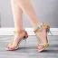 Chic / Beautiful Flower Fairy Multi-Colors Wedding Shoes 2022 Lace Flower Pearl T-Strap 9 cm Stiletto Heels Open / Peep Toe Wedding Sandals High Heels