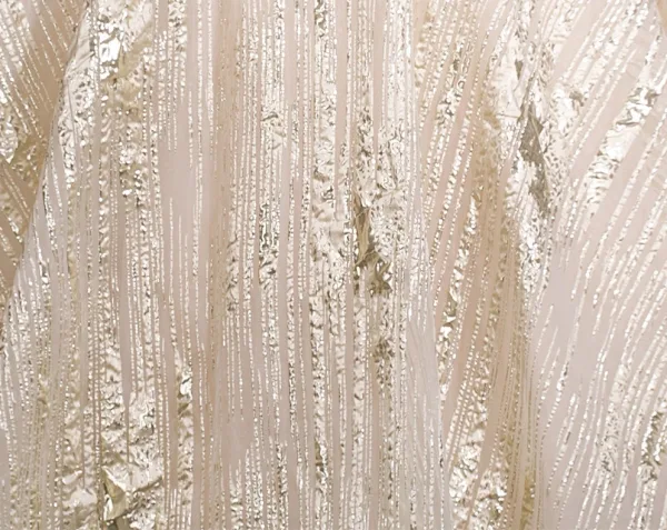Chic / Beautiful Champagne Beading Sequins Prom Dresses 2025 Ball Gown Off-The-Shoulder Short Sleeve Backless Floor-Length / Long Prom Formal Dresses