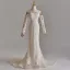 Vintage / Retro White Lace Flower Wedding Dresses 2025 Trumpet / Mermaid Off-The-Shoulder Long Sleeve Backless Sweep Train Wedding