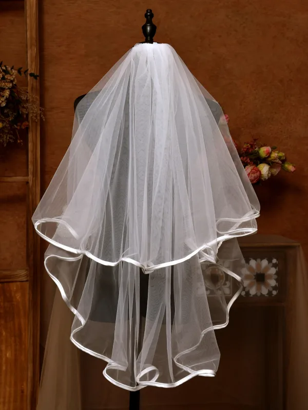 Simple Blanche 0.5 m Tulle Voile De Mariée 2025