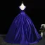 Elegant Vintage / Retro Purple Prom Dresses 2025 Ball Gown Spaghetti Straps Sleeveless Backless Floor-Length / Long Formal Dresses