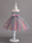 Bling Bling Blushing Pink Star Sequins Birthday Short Flower Girl Dresses 2024 Ball Gown Scoop Neck Sleeveless Bow Sash