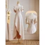 Modest / Simple Khaki Bridesmaid Dresses 2023 A-Line / Princess V-Neck Short Sleeve Backless Floor-Length / Long Bridesmaid Dresses