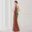 Sparkly Beige Sequins Evening Dresses 2022 A-Line / Princess One-Shoulder Sleeveless Backless Floor-Length / Long Evening Party Formal Dresses