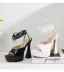 Chic / Beautiful White Cocktail Party Womens Sandals 2023 Ankle Strap 14 cm Stiletto Heels Open / Peep Toe High Heels Sandals