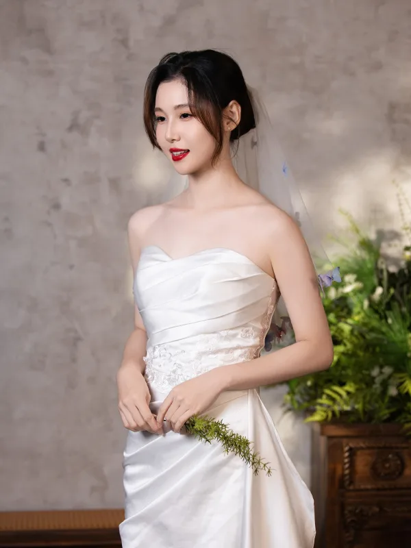 Chic / Belle Blanche Papillon Voile De Mariée 2025 0.5 m Tulle