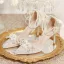 Elegant White Pearl Rhinestone Appliques Wedding Shoes 2024 8 cm Stiletto Heels Pointed Toe Wedding Sandals High Heels